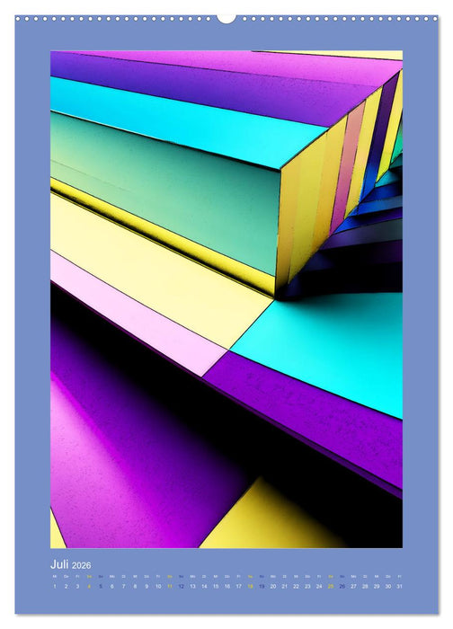 WALL ART Geometrische Konzeptkunst (CALVENDO Premium Wandkalender 2026)