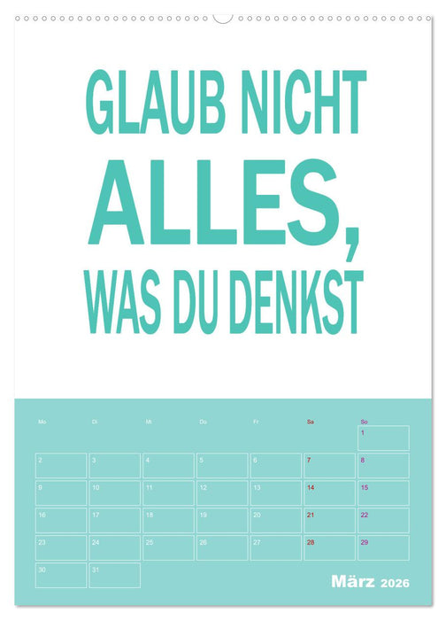 Memo an mich mit Jahresplaner (CALVENDO Wandkalender 2026)