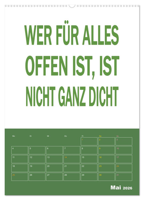Memo an mich mit Jahresplaner (CALVENDO Wandkalender 2026)