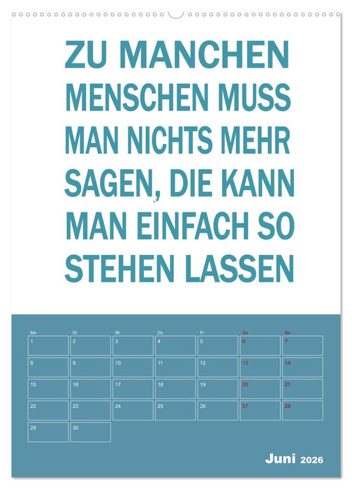 Memo an mich mit Jahresplaner (CALVENDO Wandkalender 2026)