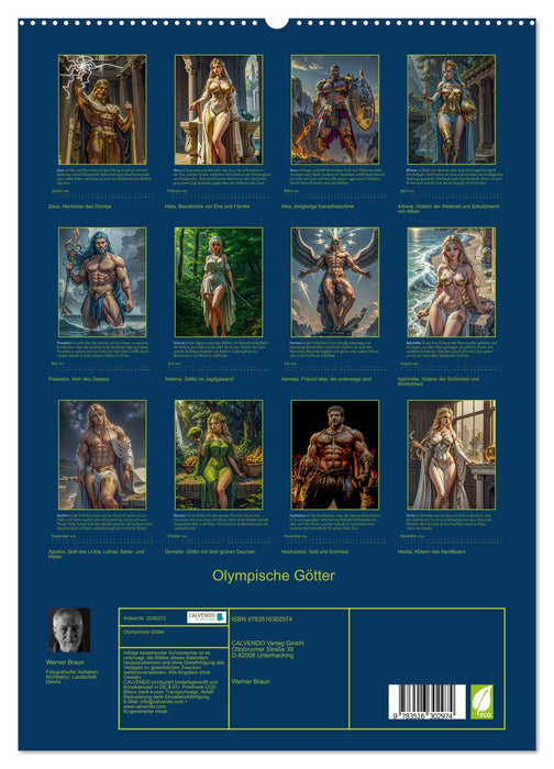 Olympische Götter (CALVENDO Premium Wandkalender 2026)