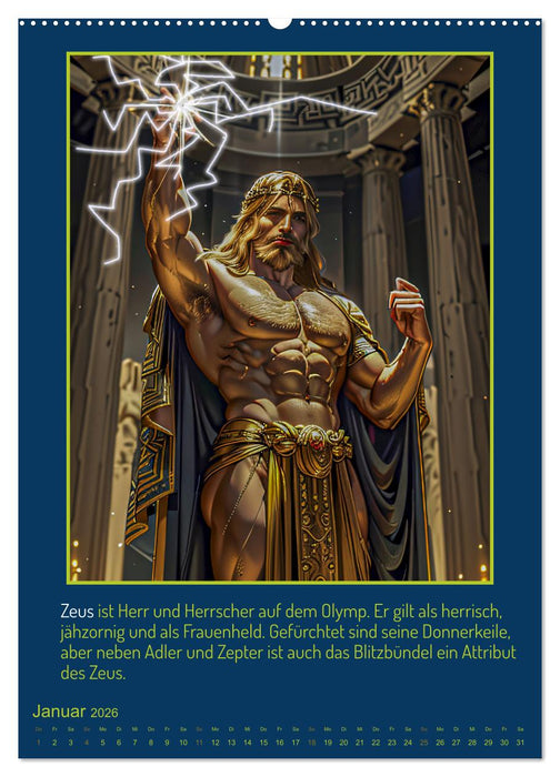 Olympische Götter (CALVENDO Premium Wandkalender 2026)