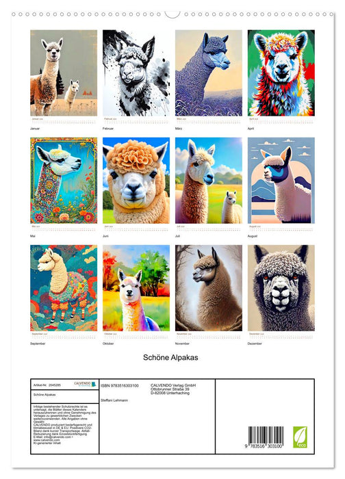 Schöne Alpakas (CALVENDO Premium Wandkalender 2026)