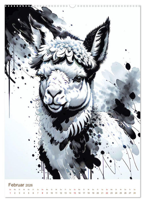 Schöne Alpakas (CALVENDO Premium Wandkalender 2026)