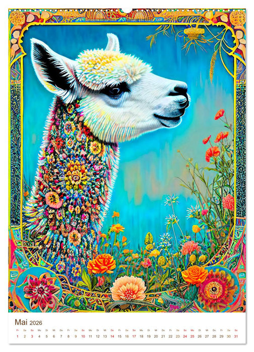 Schöne Alpakas (CALVENDO Premium Wandkalender 2026)