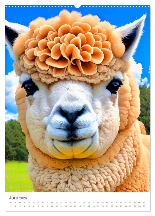 Schöne Alpakas (CALVENDO Premium Wandkalender 2026)