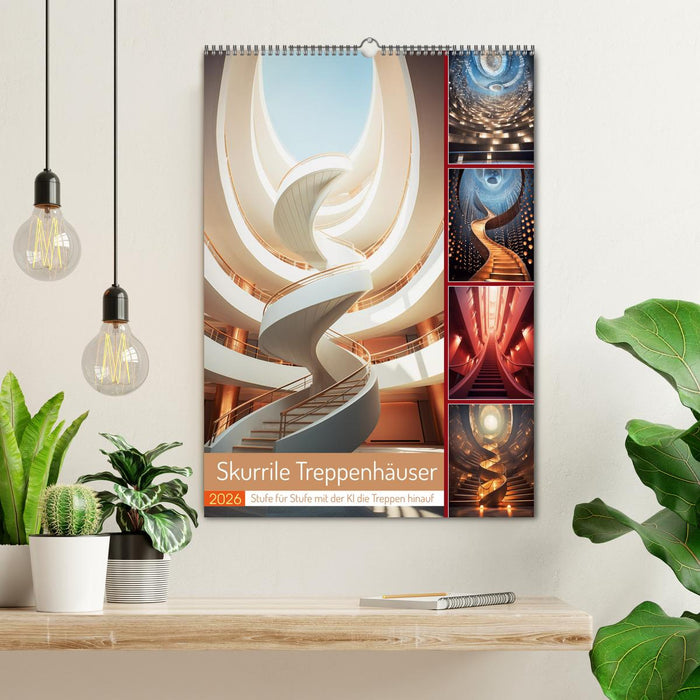 Skurrile Treppenhäuser (CALVENDO Wandkalender 2026)