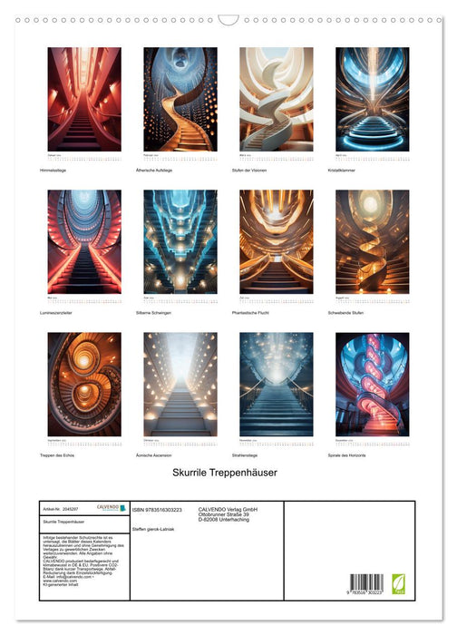 Skurrile Treppenhäuser (CALVENDO Wandkalender 2026)