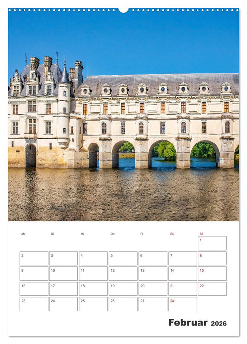 Schlösser der Loire - Reiseplaner (CALVENDO Wandkalender 2026)