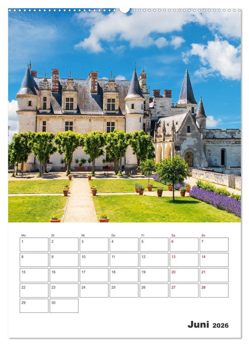 Schlösser der Loire - Reiseplaner (CALVENDO Wandkalender 2026)