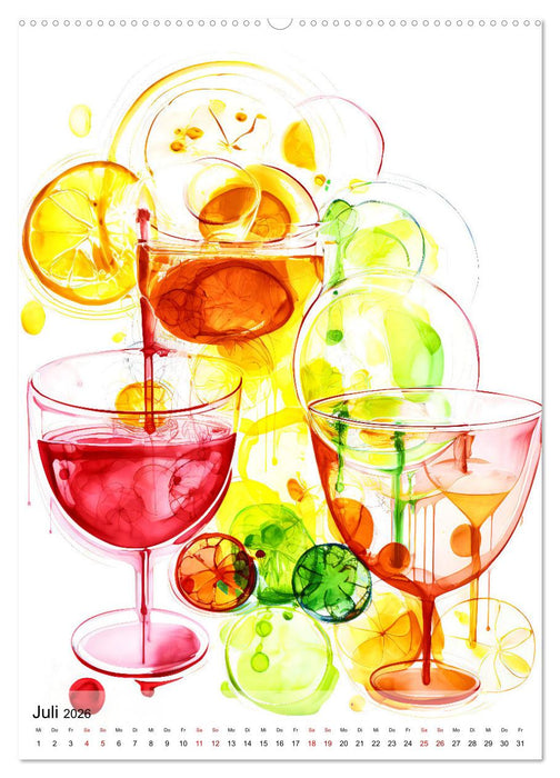 Abstrakte Cocktail-Palette! (CALVENDO Premium Wandkalender 2026)