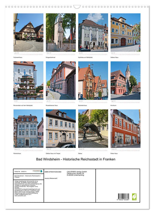 Bad Windsheim - Historische Reichsstadt in Franken (CALVENDO Wandkalender 2026)
