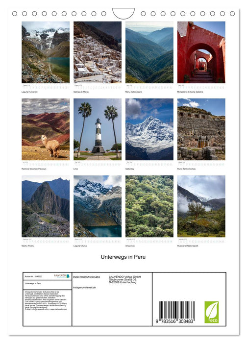 Unterwegs in Peru (CALVENDO Wandkalender 2026)