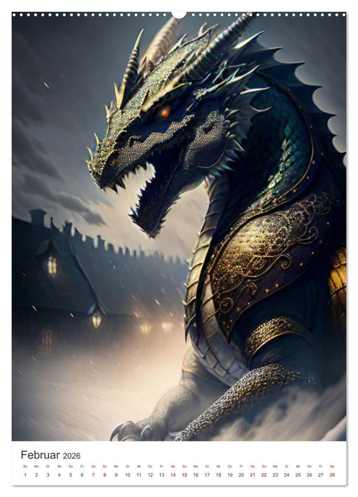 Die Magie der Drachen - Mystisches und Schauriges (CALVENDO Wandkalender 2026)