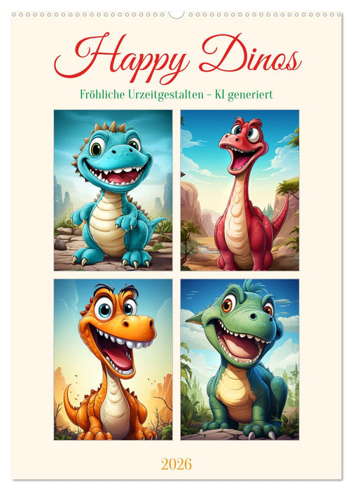 Happy Dinos (CALVENDO Wandkalender 2026)