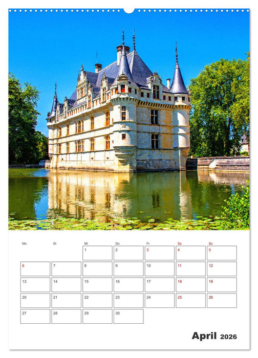 Schlösser der Loire - Reiseplaner (CALVENDO Premium Wandkalender 2026)