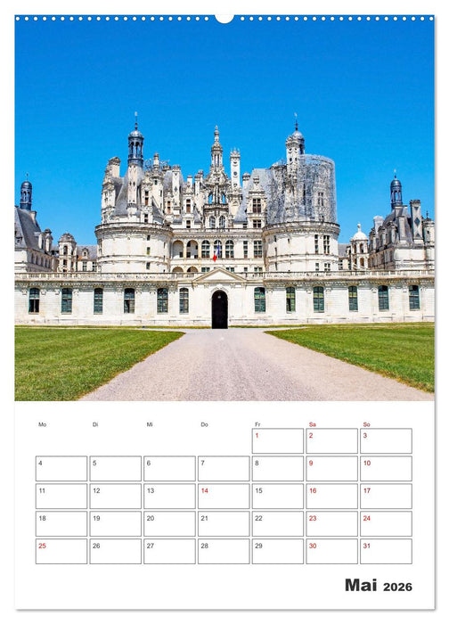 Schlösser der Loire - Reiseplaner (CALVENDO Premium Wandkalender 2026)