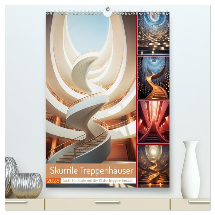 Skurrile Treppenhäuser (CALVENDO Premium Wandkalender 2026)