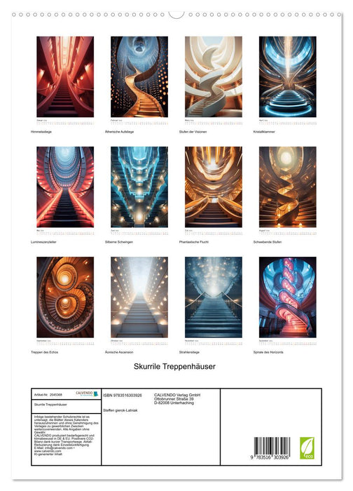 Skurrile Treppenhäuser (CALVENDO Premium Wandkalender 2026)
