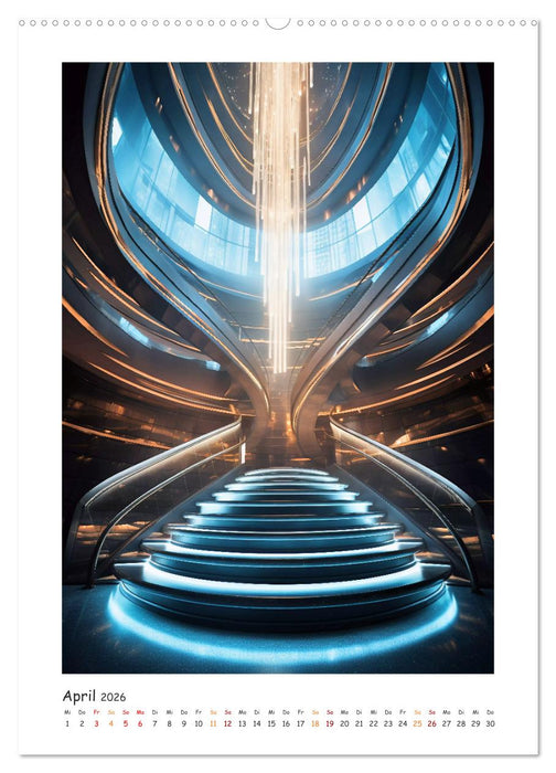 Skurrile Treppenhäuser (CALVENDO Premium Wandkalender 2026)