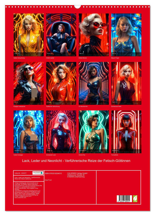 Lack, Leder und Neonlicht - Verführerische Reize der Fetisch-Göttinnen (CALVENDO Wandkalender 2026)