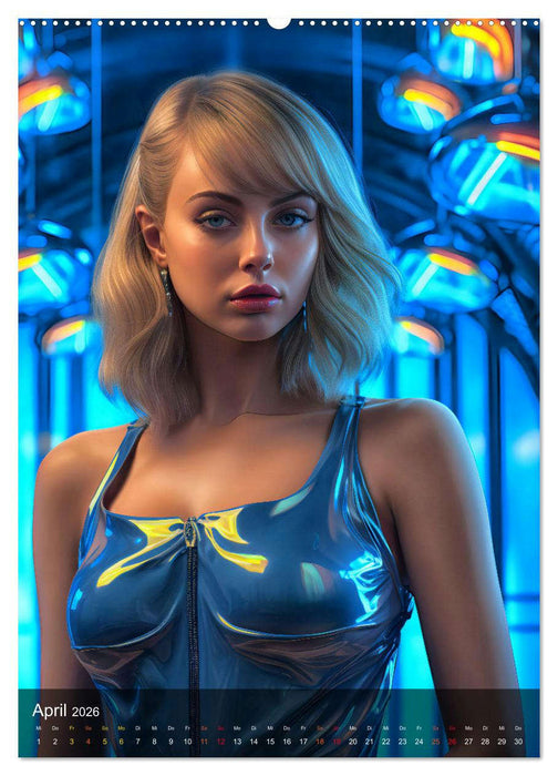 Lack, Leder und Neonlicht - Verführerische Reize der Fetisch-Göttinnen (CALVENDO Wandkalender 2026)