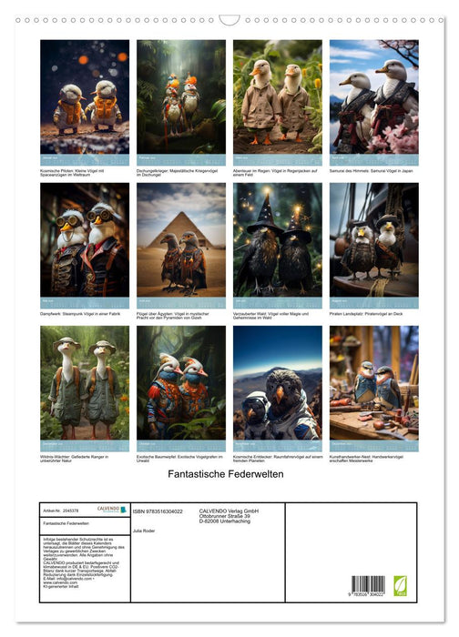 Fantastische Federwelten (CALVENDO Wandkalender 2026)