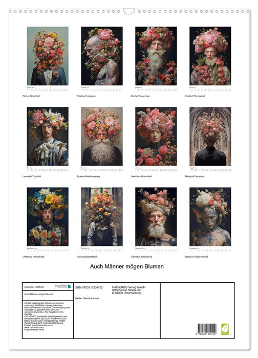 Auch Männer mögen Blumen (CALVENDO Wandkalender 2026)