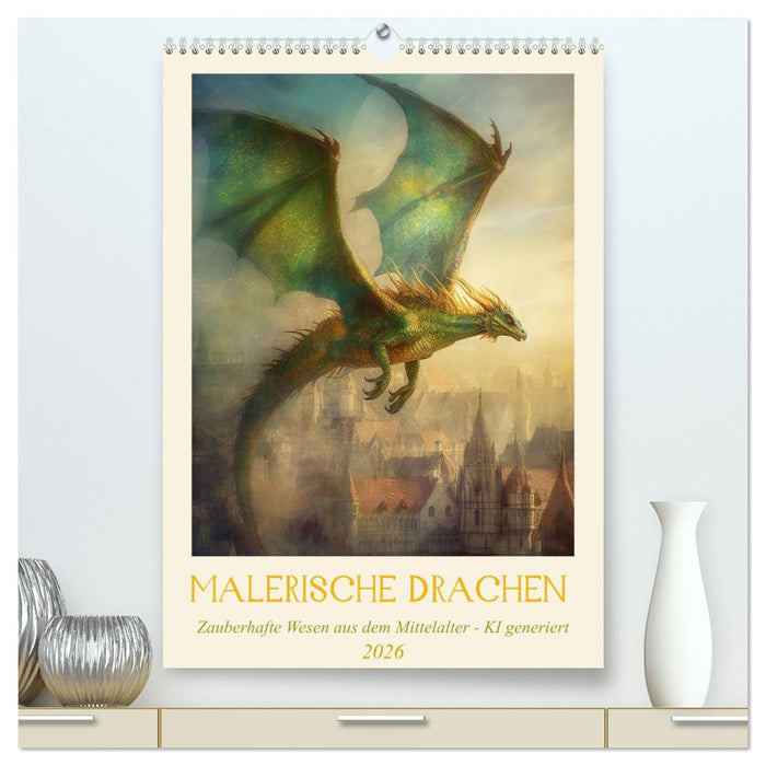Malerische Drachen (CALVENDO Premium Wandkalender 2026)