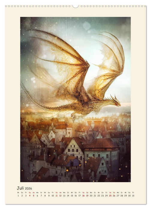 Malerische Drachen (CALVENDO Premium Wandkalender 2026)