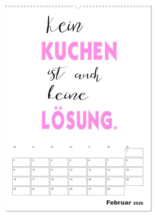 Sprüche für die Küche. Mit Jahresplaner (CALVENDO Wandkalender 2026)