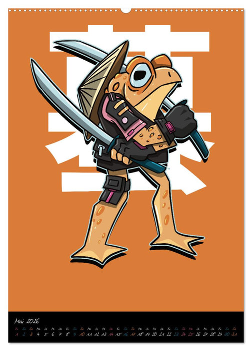 Gefährliche Tier Samurai (CALVENDO Wandkalender 2026)