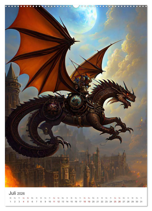 Faszination Mittelalter - Von mittelalterlichen Burgen und Drachen (CALVENDO Premium Wandkalender 2026)