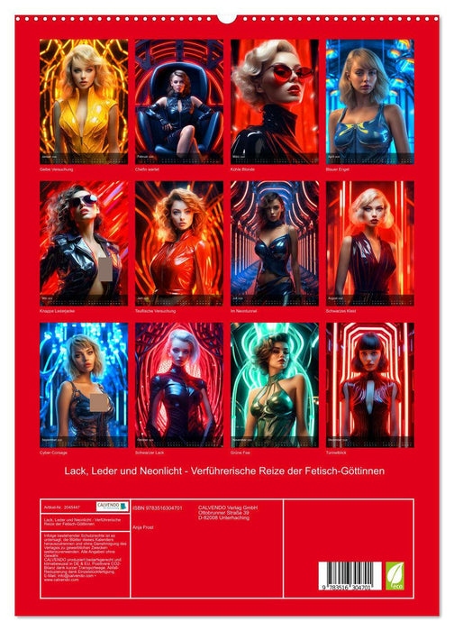Lack, Leder und Neonlicht - Verführerische Reize der Fetisch-Göttinnen (CALVENDO Premium Wandkalender 2026)