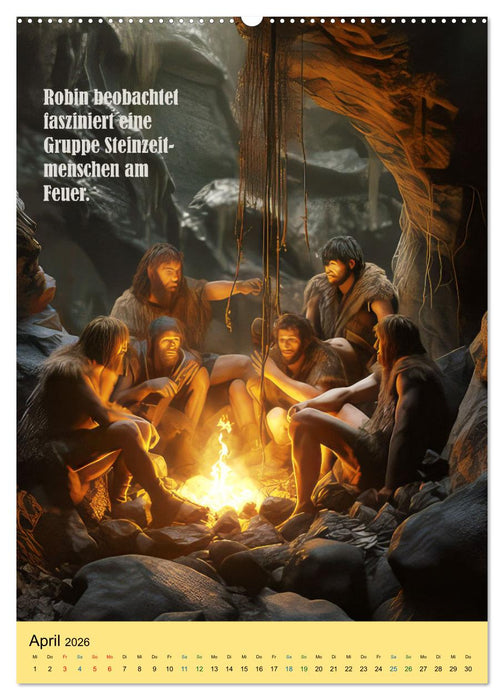 Robin und die Zeitmaschine (CALVENDO Wandkalender 2026)