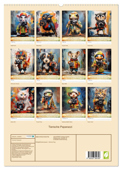 Tierische Paparazzi (CALVENDO Premium Wandkalender 2026)
