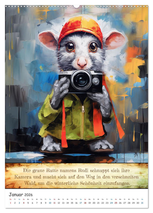 Tierische Paparazzi (CALVENDO Premium Wandkalender 2026)