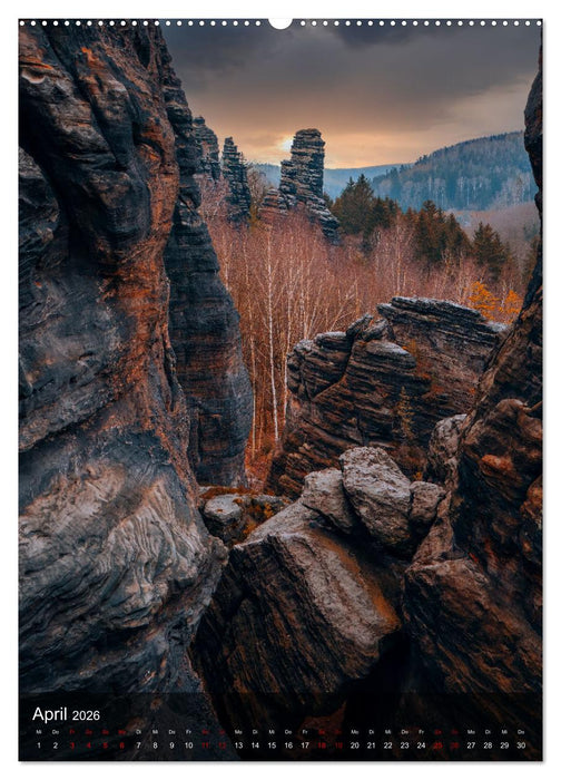 Reise durch die Sächsische Schweiz (CALVENDO Wandkalender 2026)