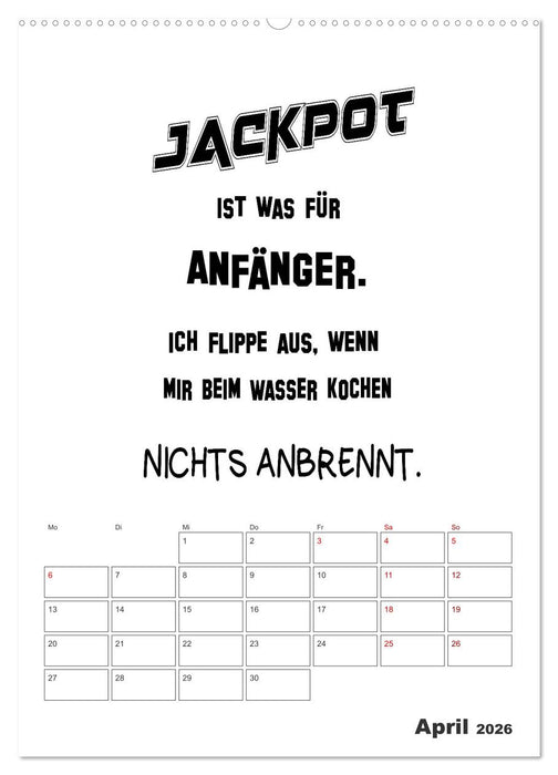Sprüche für die Küche. Mit Jahresplaner (CALVENDO Premium Wandkalender 2026)
