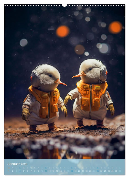 Fantastische Federwelten (CALVENDO Premium Wandkalender 2026)