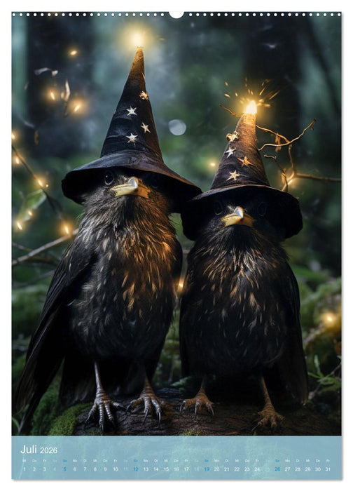 Fantastische Federwelten (CALVENDO Premium Wandkalender 2026)