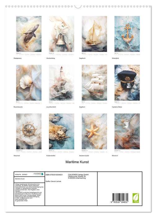 Maritime Kunst (CALVENDO Premium Wandkalender 2026)
