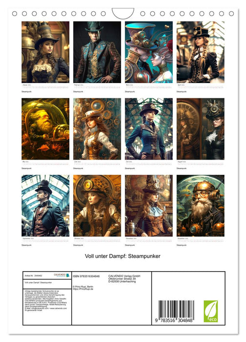 Voll unter Dampf: Steampunker (CALVENDO Wandkalender 2026)