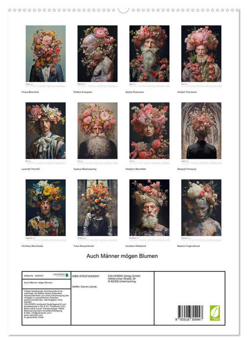Auch Männer mögen Blumen (CALVENDO Premium Wandkalender 2026)