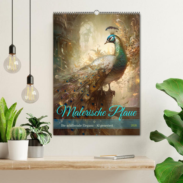 Malerische Pfaue (CALVENDO Wandkalender 2026)