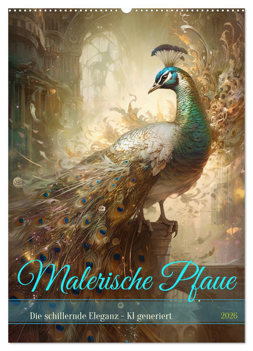 Malerische Pfaue (CALVENDO Wandkalender 2026)