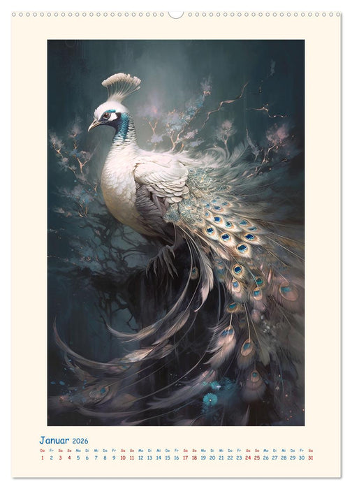 Malerische Pfaue (CALVENDO Wandkalender 2026)