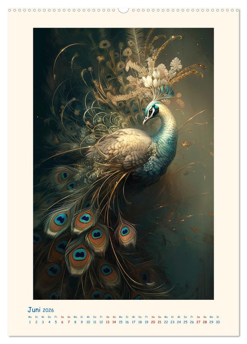Malerische Pfaue (CALVENDO Wandkalender 2026)