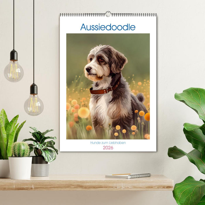 Aussiedoodle - Hunde zum Liebhaben (CALVENDO Wandkalender 2026)