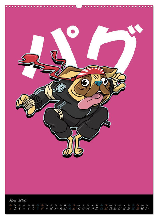 Gefährliche Tier Samurai (CALVENDO Premium Wandkalender 2026)